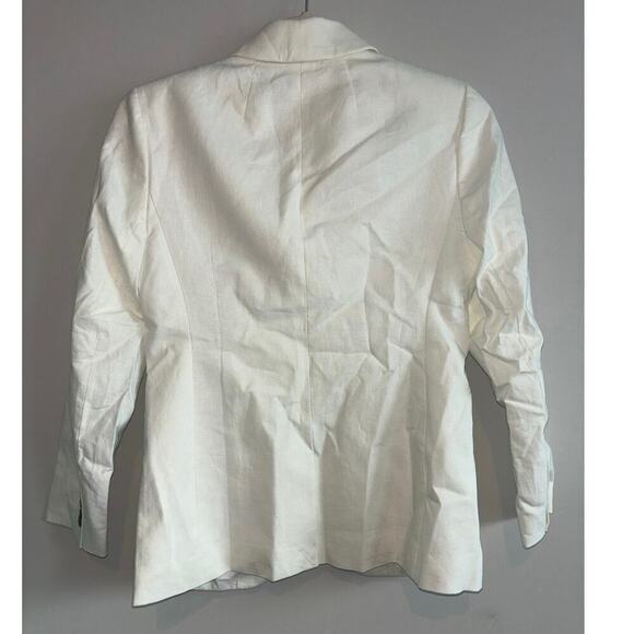 NWT J.Crew Linen Blend Holland Blazer In White Size 2 Petite - Picture 7 of 7